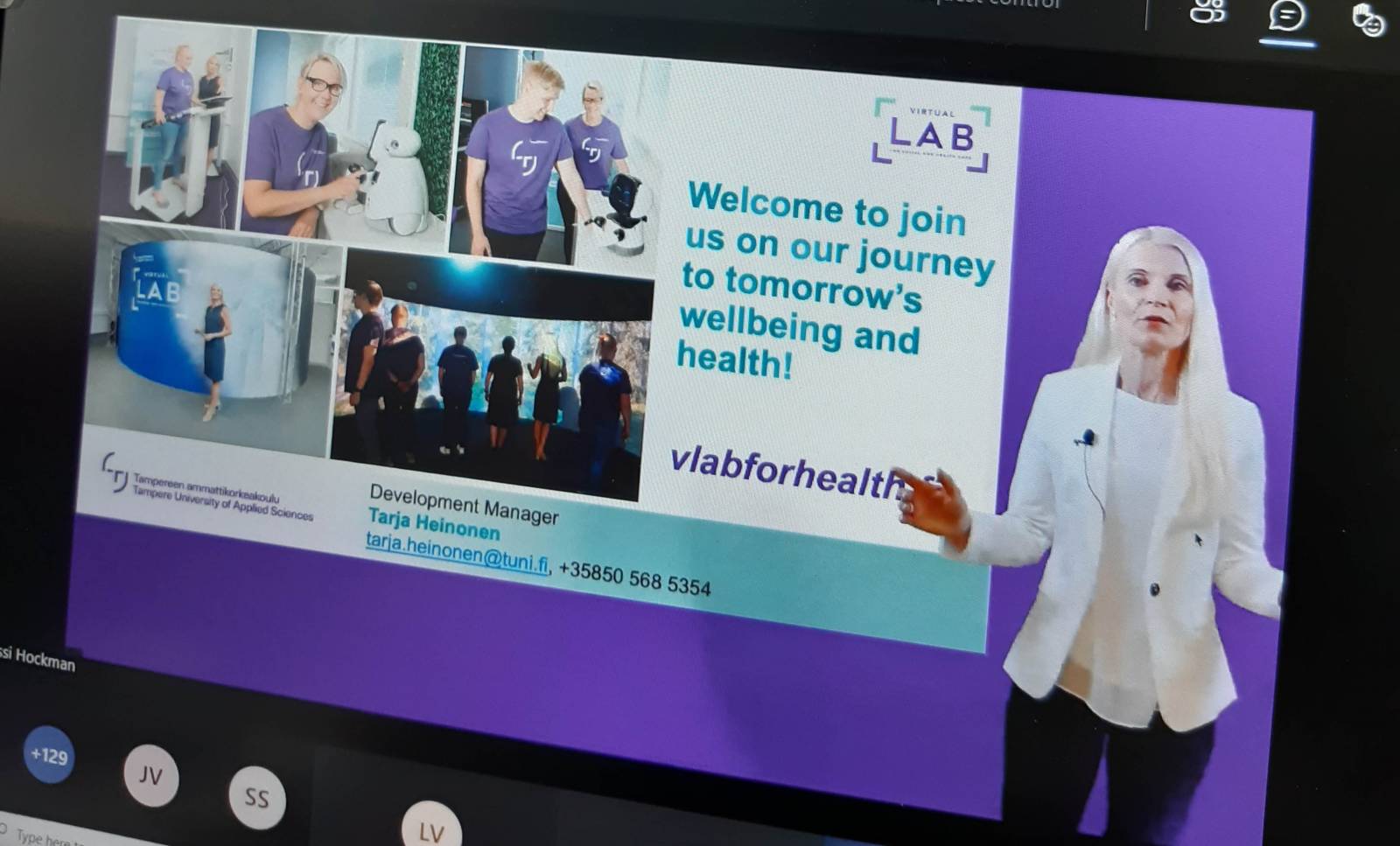 The pitch video of the Lab was presented at Business Finland's Health Tuesday