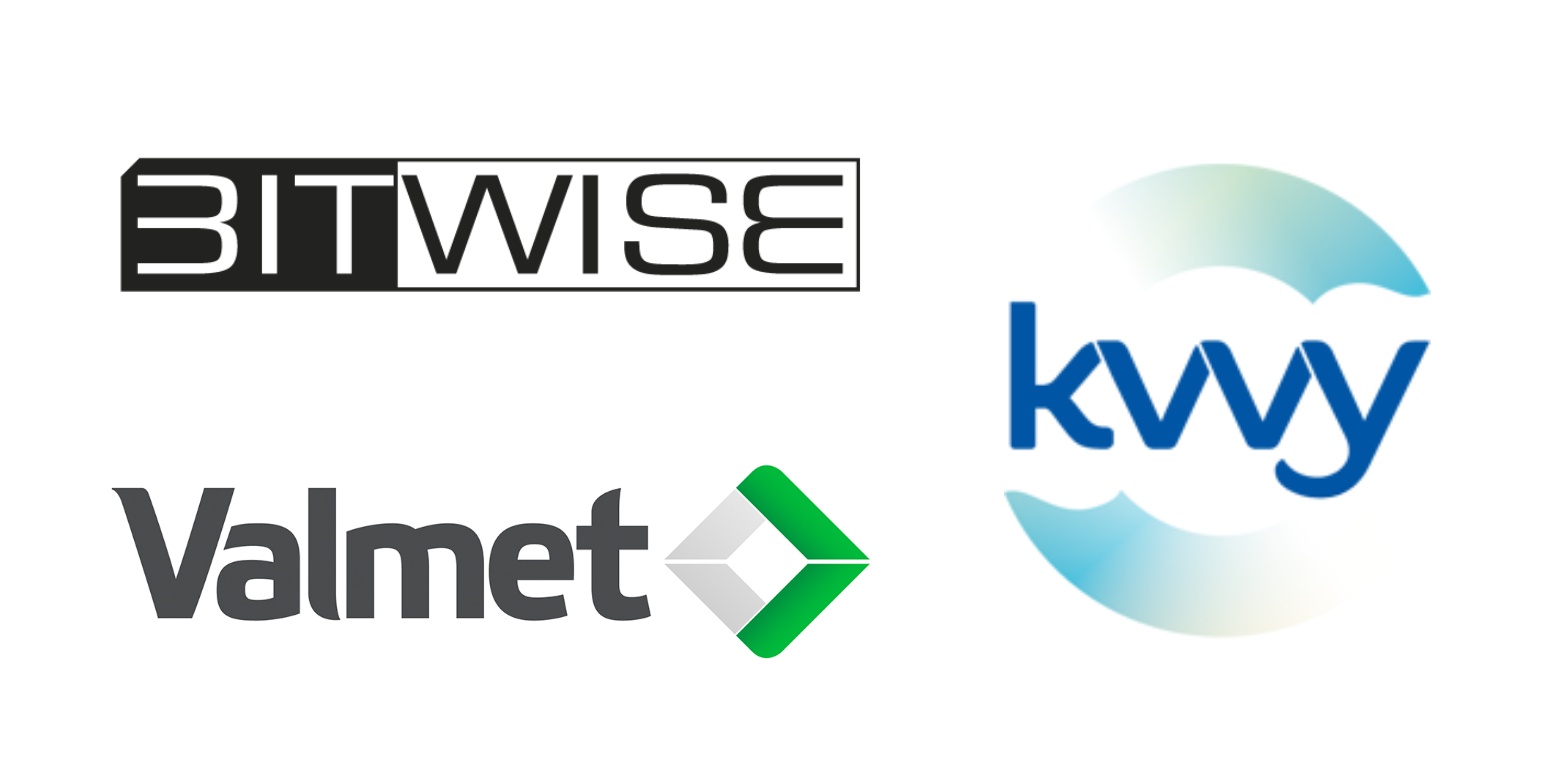 Yritysten logot: Bitwise, Valmet ja KVVY