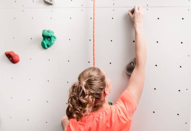 Women climbing