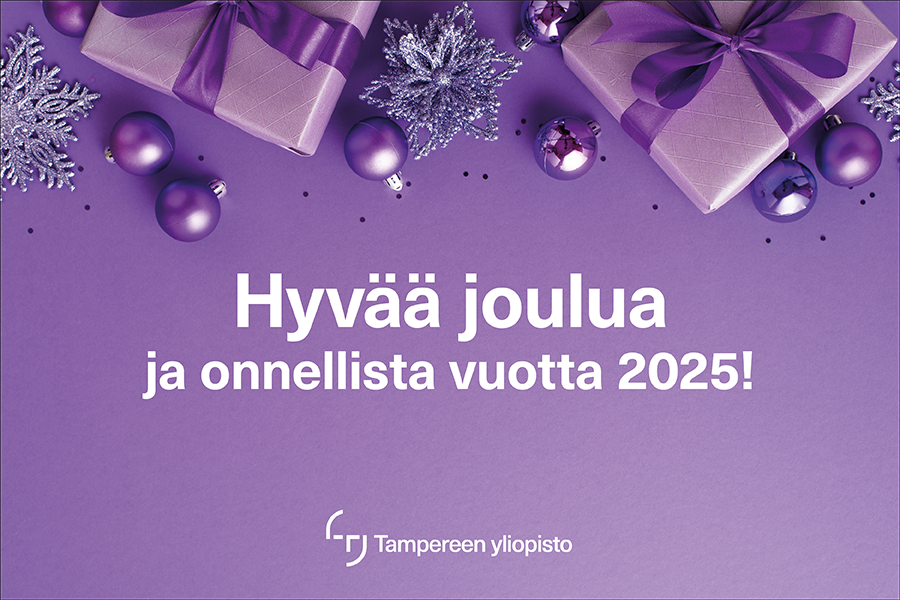 Hyvää joulua ja onnellista vuotta 2025! Tampereen yliopisto