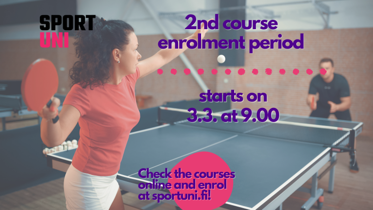 Second course enrolment starts on Monday 3.3. at 9.00 AM.