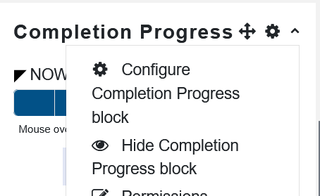 configure completion progress block 