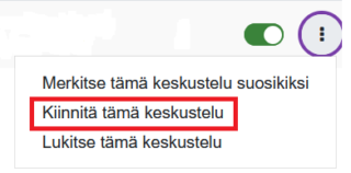 Kiinnitä keskustelu.