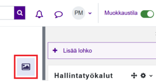 Taustakuvan lisäämispainike.